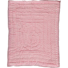 Pink Elephant' Hand Block Printed Cotton Quilt