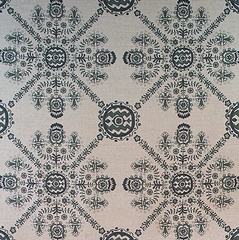 Matyo Kis (Small Print) Linen Fabric in Hungarian Steppe