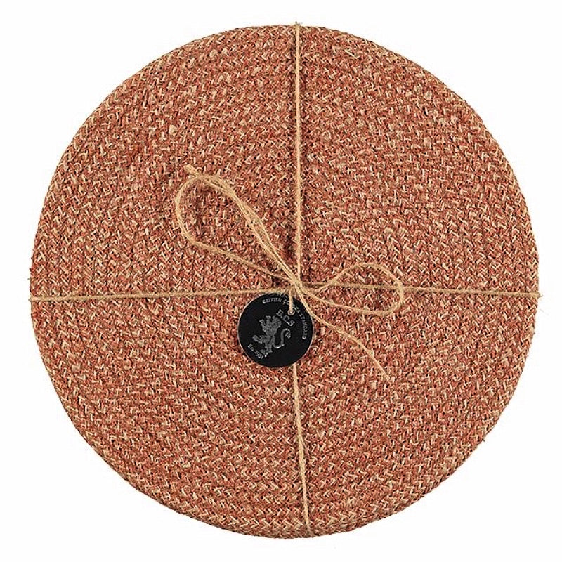 Jute Placemats Guardsman Red Fibre Dining Serving Mats Tableware