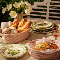 Set of 4 Hand-painted Green Shell Side Plates | Casa by JJ