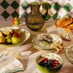 Set of 4 Hand-painted Green Shell Side Plates | Casa by JJ