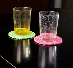 Silky Jute Coasters In Neyron Rose