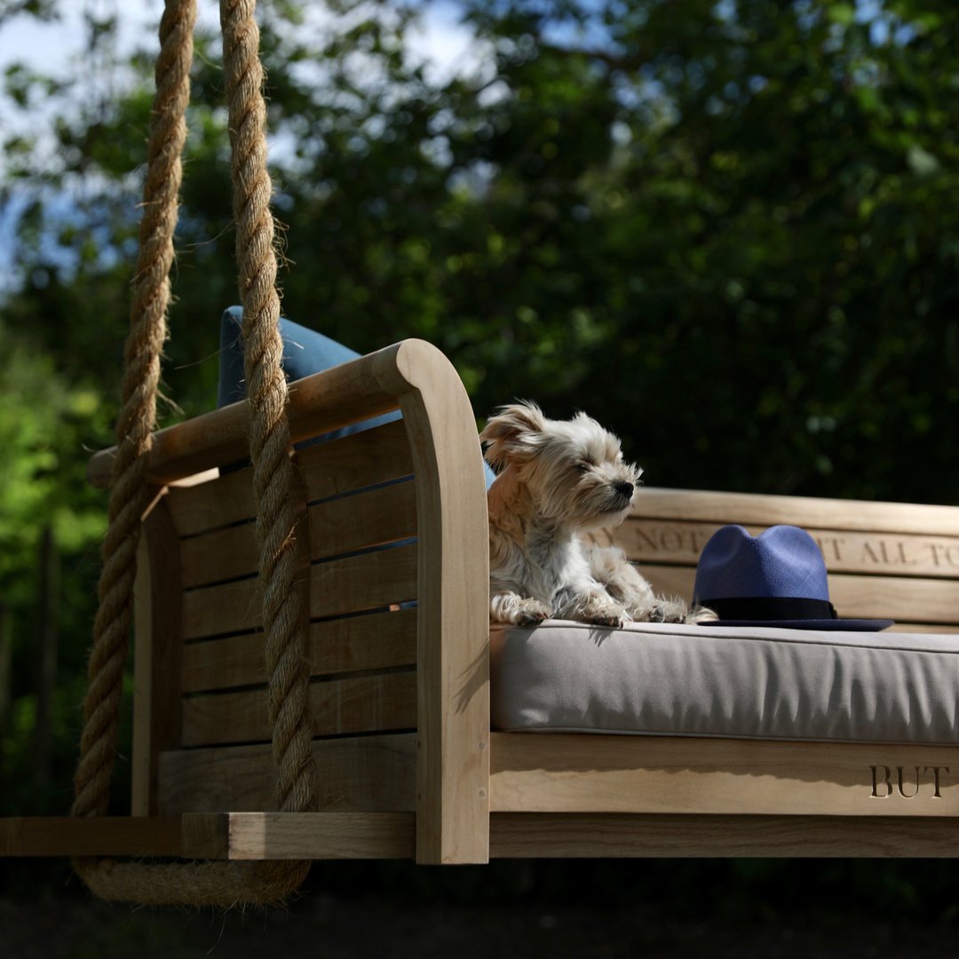 Solid Oak Personalised Swing Bench | Oak & Rope Company