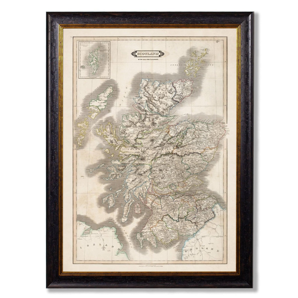 A beautifully restored map of Scotland from 1831