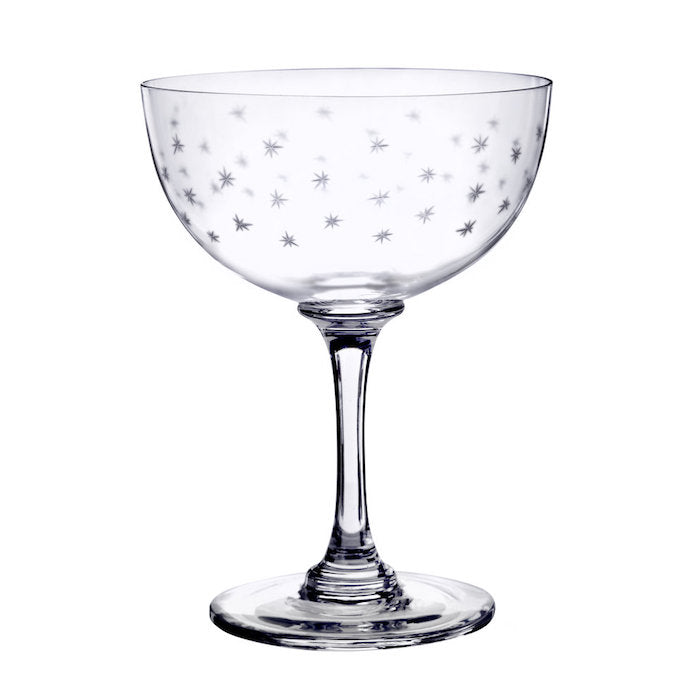 Set of 6 'Stars' Champagne Glasses