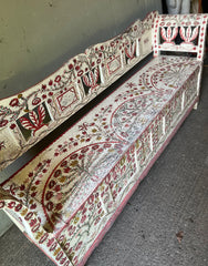 Superb Folk Art Painted Marriage Bench | John Cornall