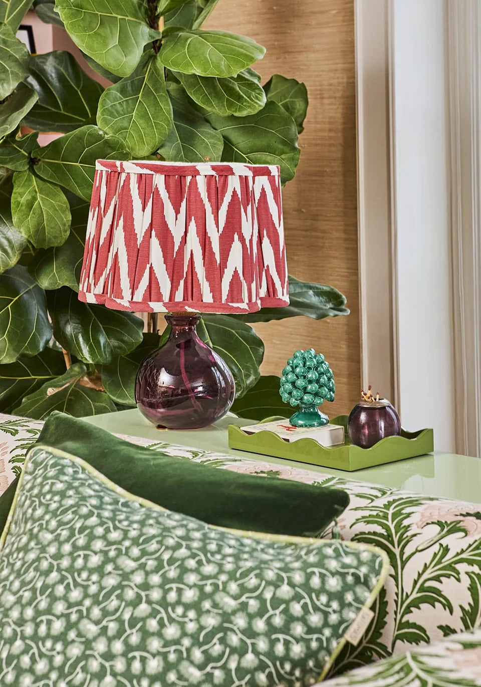 Burgundy Glass Table Lamp | Casa by JJ