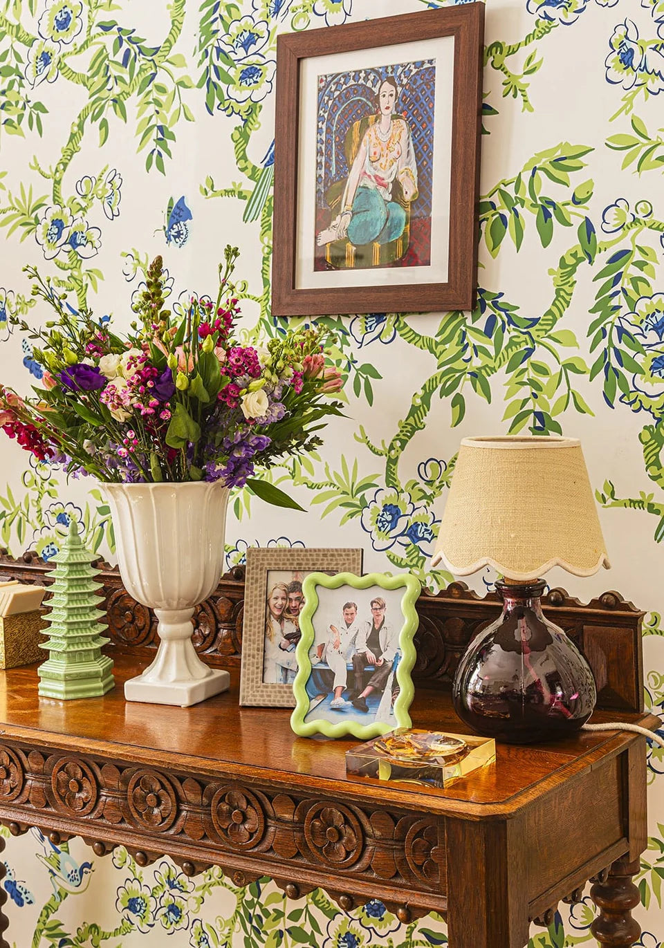 Burgundy Glass Table Lamp | Casa by JJ