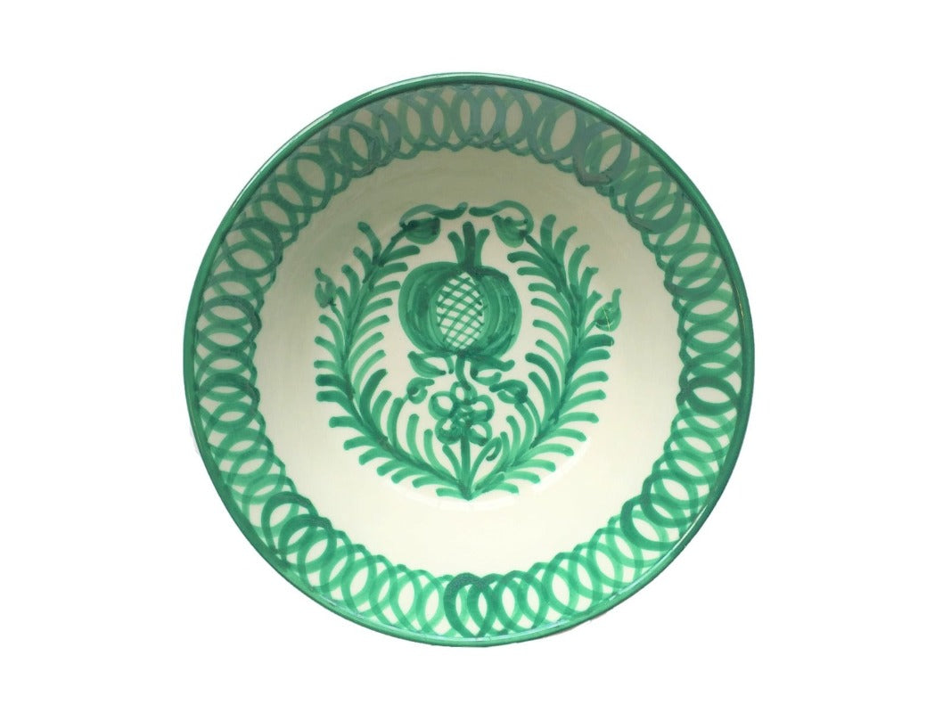 Spanish Ceramic Lebrillo Small Bowl with Pomegranate Design