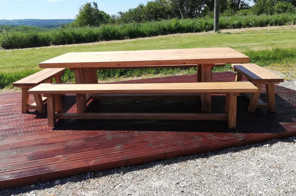 Solid Oak Garden Bench