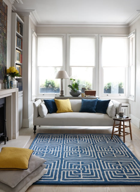 Maze II Blue Rug