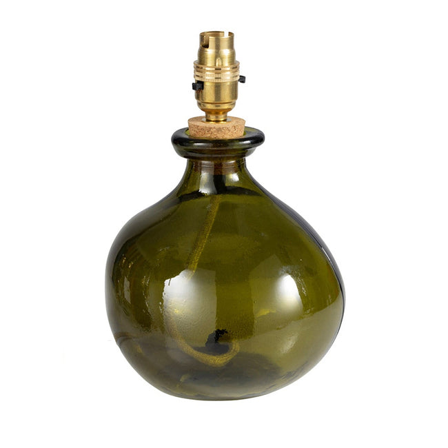 Olive Green Glass Table Lamp | Casa by JJ