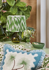 Olive Green Glass Table Lamp | Casa by JJ