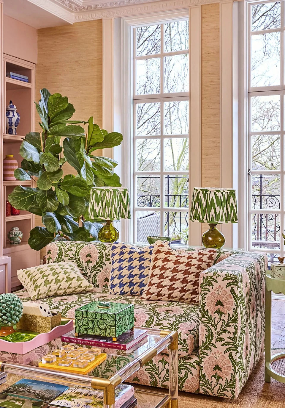 Olive Green Glass Table Lamp | Casa by JJ