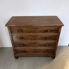 Victorian Mahogany Veneered Antique Chest of Drawers