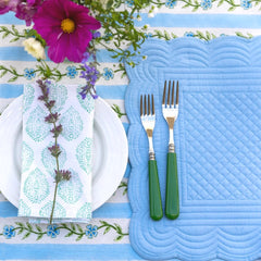 Blue Scalloped Quilted Placemat