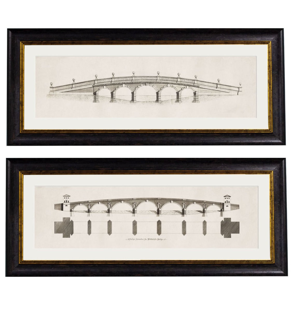 C.1756 Architectural Elevations of Bridges Framed Prints | T A ...