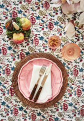 Wildflower Tablecloth- Pink, Red & Teal Floral Tablecloth | Cass By JJ