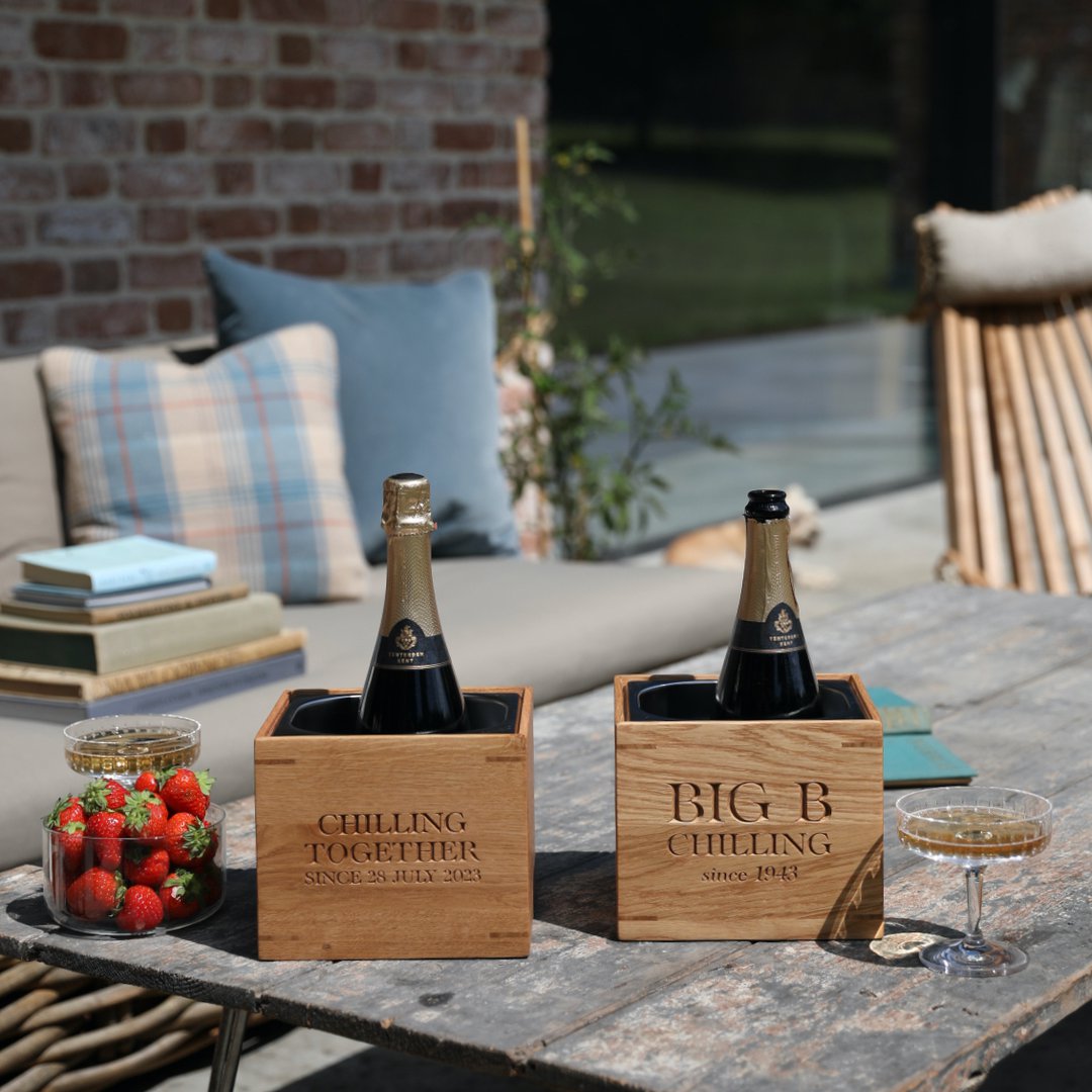 Single Oak Personalised Wine & Champagne Cooler | Oak & Rope Company