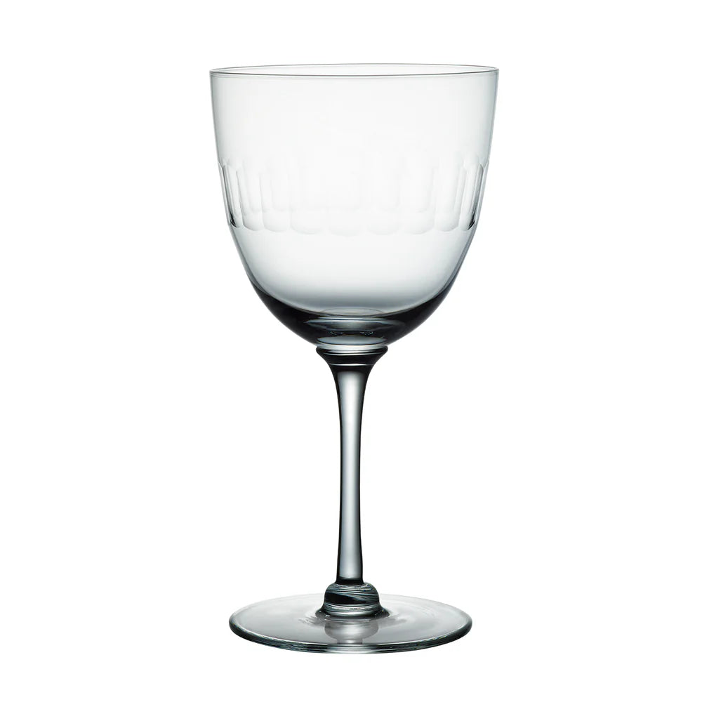 Set of 6 Crystal Red Wine Glasses with Lens Design | The Vintage List