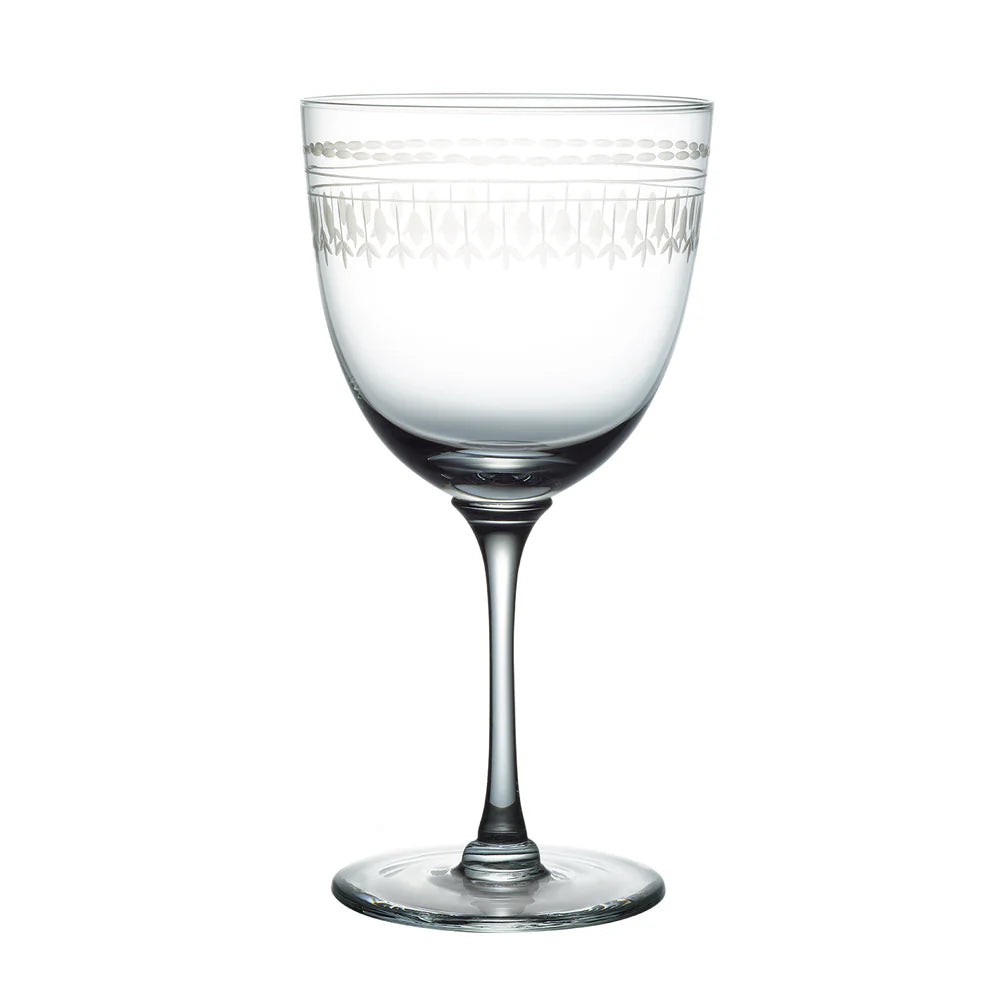 Set of 6 Crystal Red Wine Glasses with Oval Design | The Vintage List