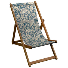 Vintage Inspired Wooden Deckchair with William Morris 'Bachelors Buttons' Design